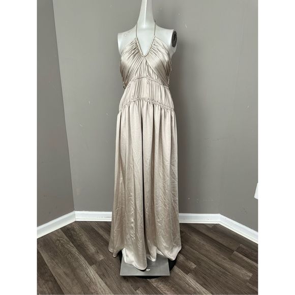 JONATHAN SIMKHAI Clementine Open Back Halter Gown - Picture 5 of 11